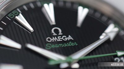 omega watch macro shot