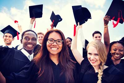 Teenagers high shool graduation