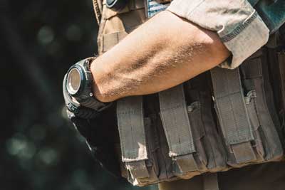 military, soldier wearing wrist watch