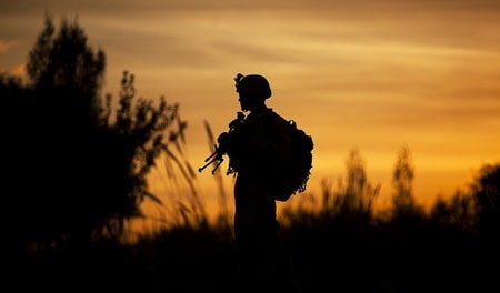 silhouette of soldier