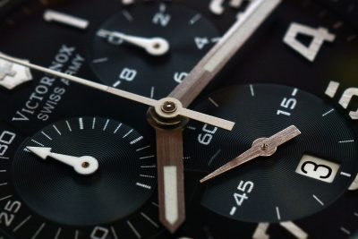 close up chronograph watch