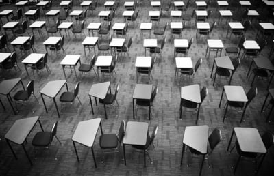 exam room with desks