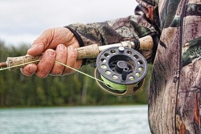 fly fisherman up close