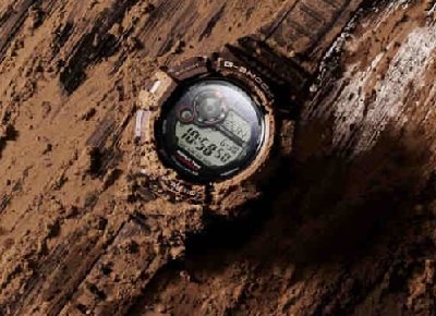watch covered in mud