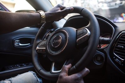 Car driver wearing watch