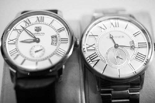 Carrera and Cartier watches