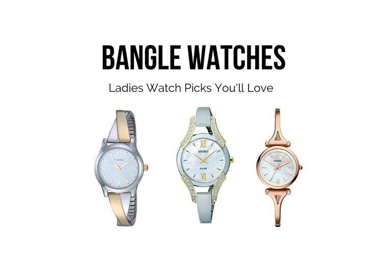 three bangle style watches