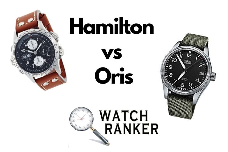 oris and hamilton watches side by side