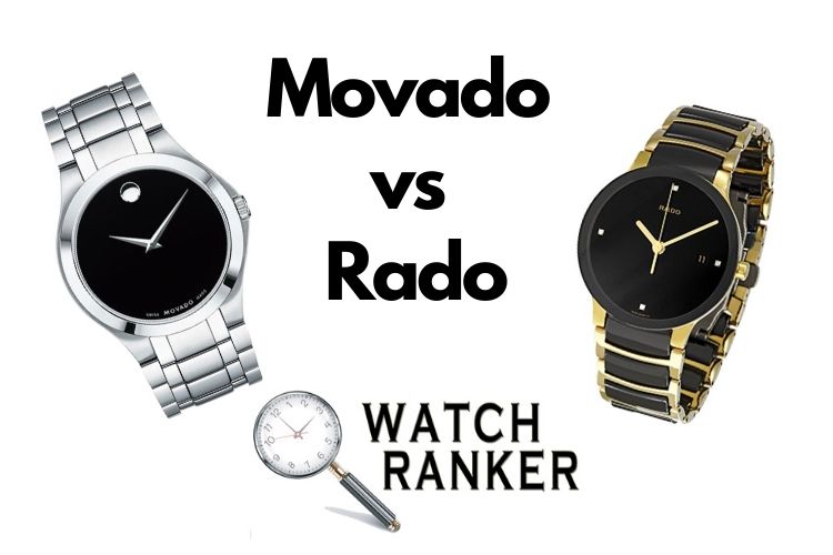 rado and movado watch side by side