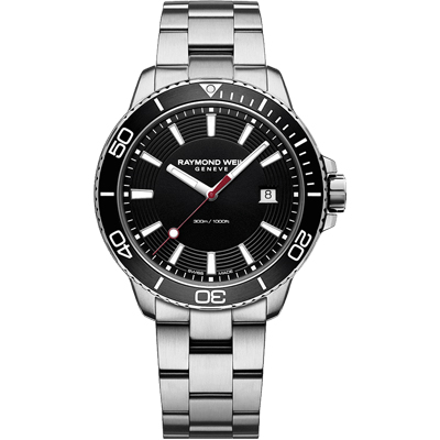 Tango 300 Men's Quartz Steel Black Diver Watch, 42mm