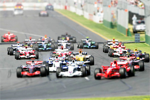 Formul 1 race cars