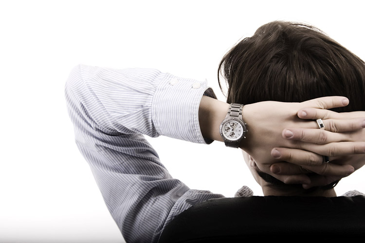 Man resting in the arm-chair