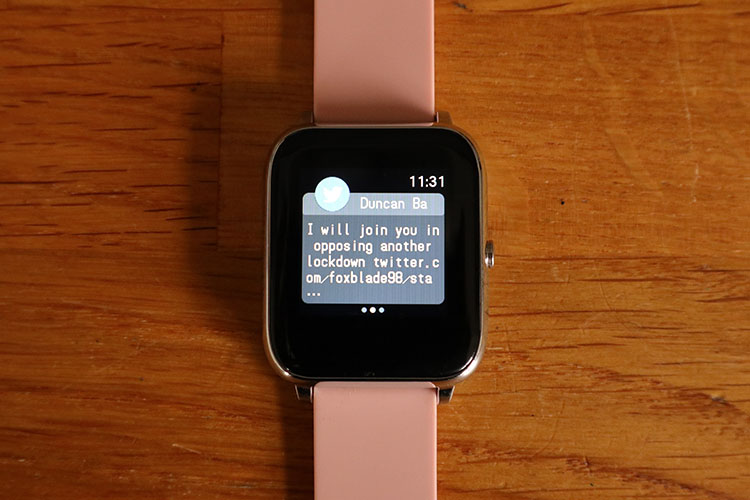 popglory smartwatch notification