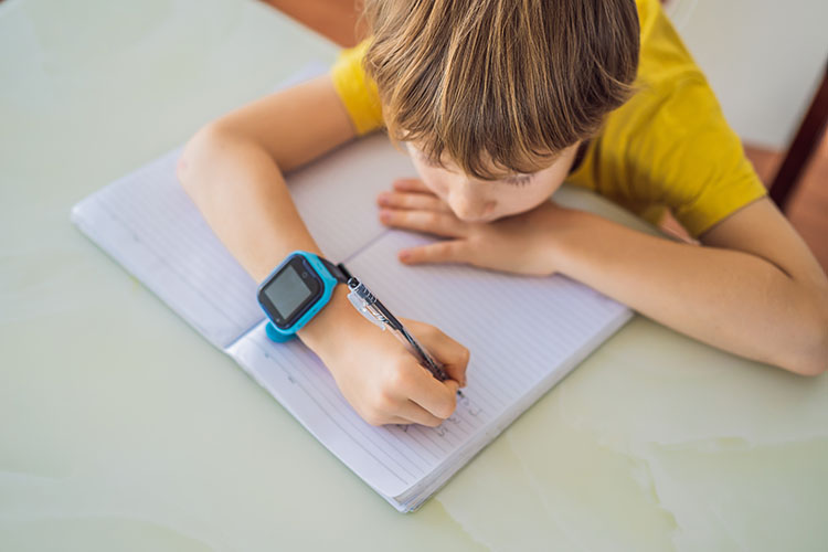 boy doing homework