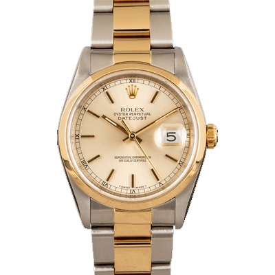 ROLEX DATEJUST 16203 yellow gold watch