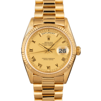 Rolex Day-Date 40 Automatic Champagne 18K Gold Watch (228238)