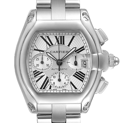 Cartier Roadster XL Chronograph Automatic Mens Watch W62019X6 Box