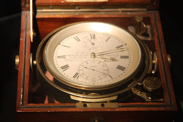 John Harrison ship chronometer, between 1761 and 1800. Great Brittain. Technical Museum, Oslo, Norway.