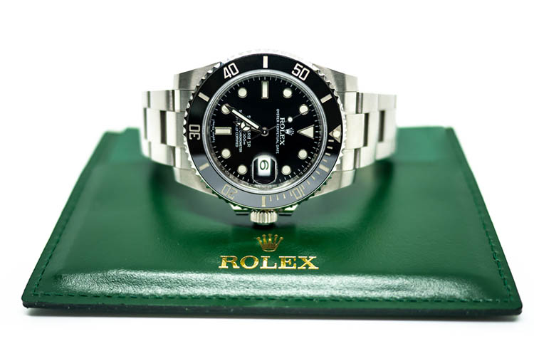 BANGKOK, THAILAND - JULY 14, 2019: Rolex Submariner watch is equipped with a ceramic bezel with functions used in diving.